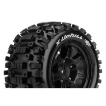 Louise RC MFT X-UPHILL KRATON 8S Serie Tire Set Mounted Sport Black Wheels Hex 24mm LR-T3297BM