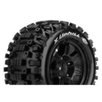 Louise RC MFT X-UPHILL Tire Set for X-Maxx Mounted Sport Black Wheels Hex 24mm LR-T3297B