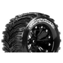 Louise RC MT-CYCLONE 1-10 Monster Truck Tire Set Mounted Soft Black 2.8 Wheels 1/2-Offset Hex 12mm LR-T3226SBH