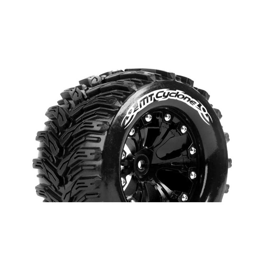 Louise RC MT-CYCLONE 1-10 Monster Truck Tire Set Mounted Soft Black 2.8 Wheels Hex 14mm LR-T3226SBM Louise RC MT-CYCLONE 1-10 Monster Truck Tire Set Mounted Soft Black 2.8 Wheels Hex 14mm LR-T3226SBM