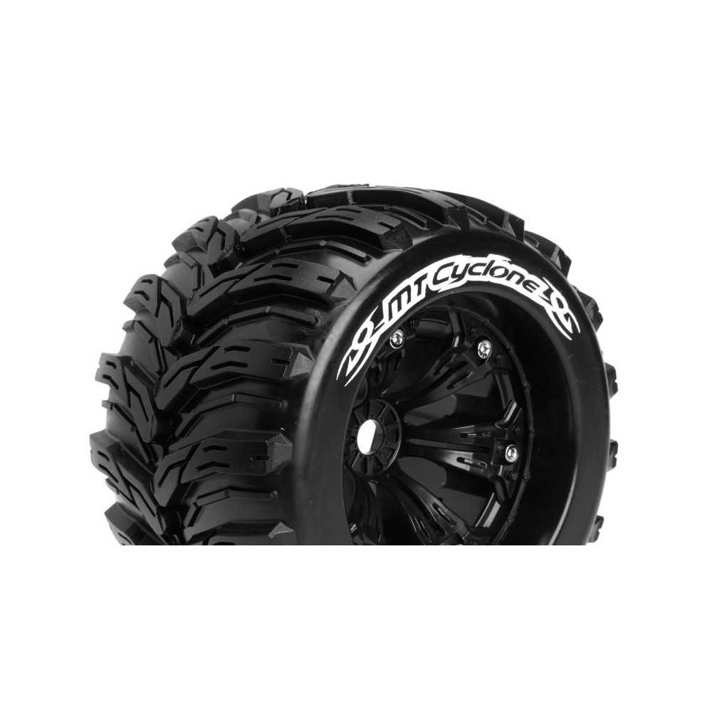 Louise RC MT-CYCLONE 1-8 Monster Truck Tire Set Mounted Sport Felgen 3.8 Schwarz 0-Offset Hex 17mm LR-T3220B Louise RC MT-CYCLONE 1-8 Monster Truck Tire Set Mounted Sport Felgen 3.8 Schwarz 0-Offset Hex 17mm LR-T3220B