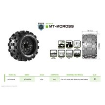 Louise RC MT-MCROSS 1-10 Monster Truck Tire Set Mounted Sport LR-T3274SX