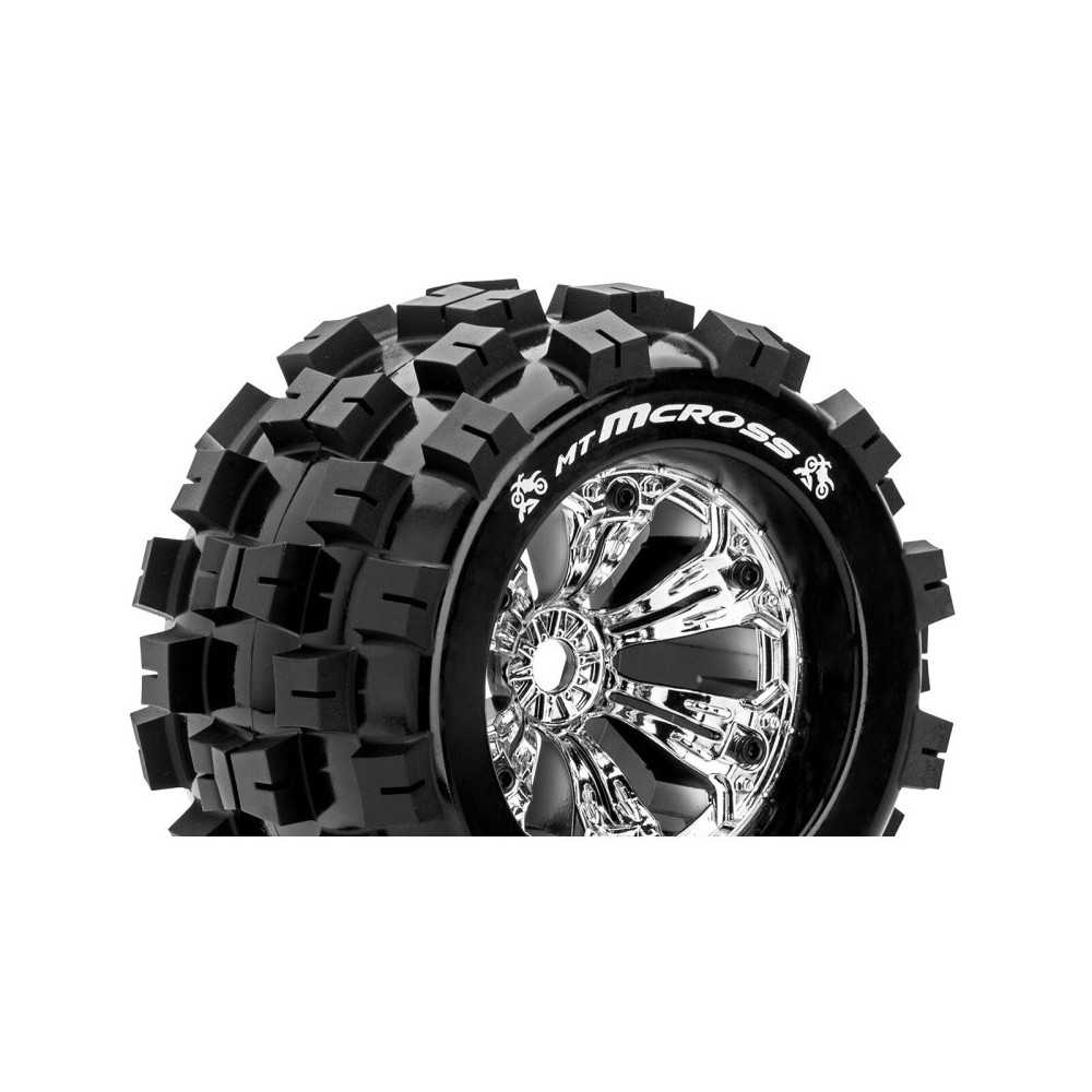 Louise RC MT-MCROSS 1-8 Monster Truck Tire Set Mounted Sport Felgen 3.8 Chrom 0-Offset Hex 17mm LR-T3276C Louise RC MT-MCROSS 1-8 Monster Truck Tire Set Mounted Sport Felgen 3.8 Chrom 0-Offset Hex 17mm LR-T3276C