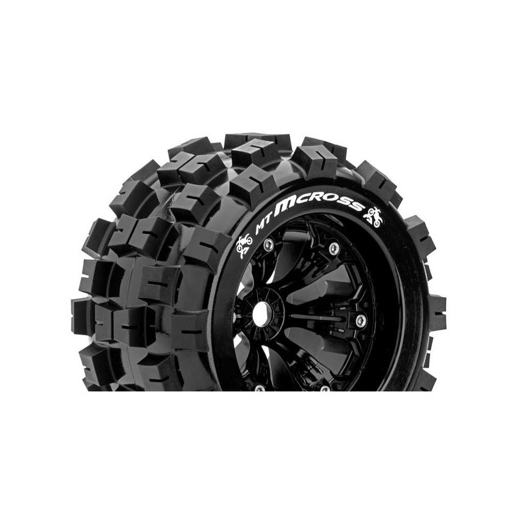 Louise RC MT-MCROSS 1-8 Monster Truck Tire Set Mounted Sport Felgen 3.8 Schwarz 0-Offset Hex 17mm LR-T3276B Louise RC MT-MCROSS 1-8 Monster Truck Tire Set Mounted Sport Felgen 3.8 Schwarz 0-Offset Hex 17mm LR-T3276B