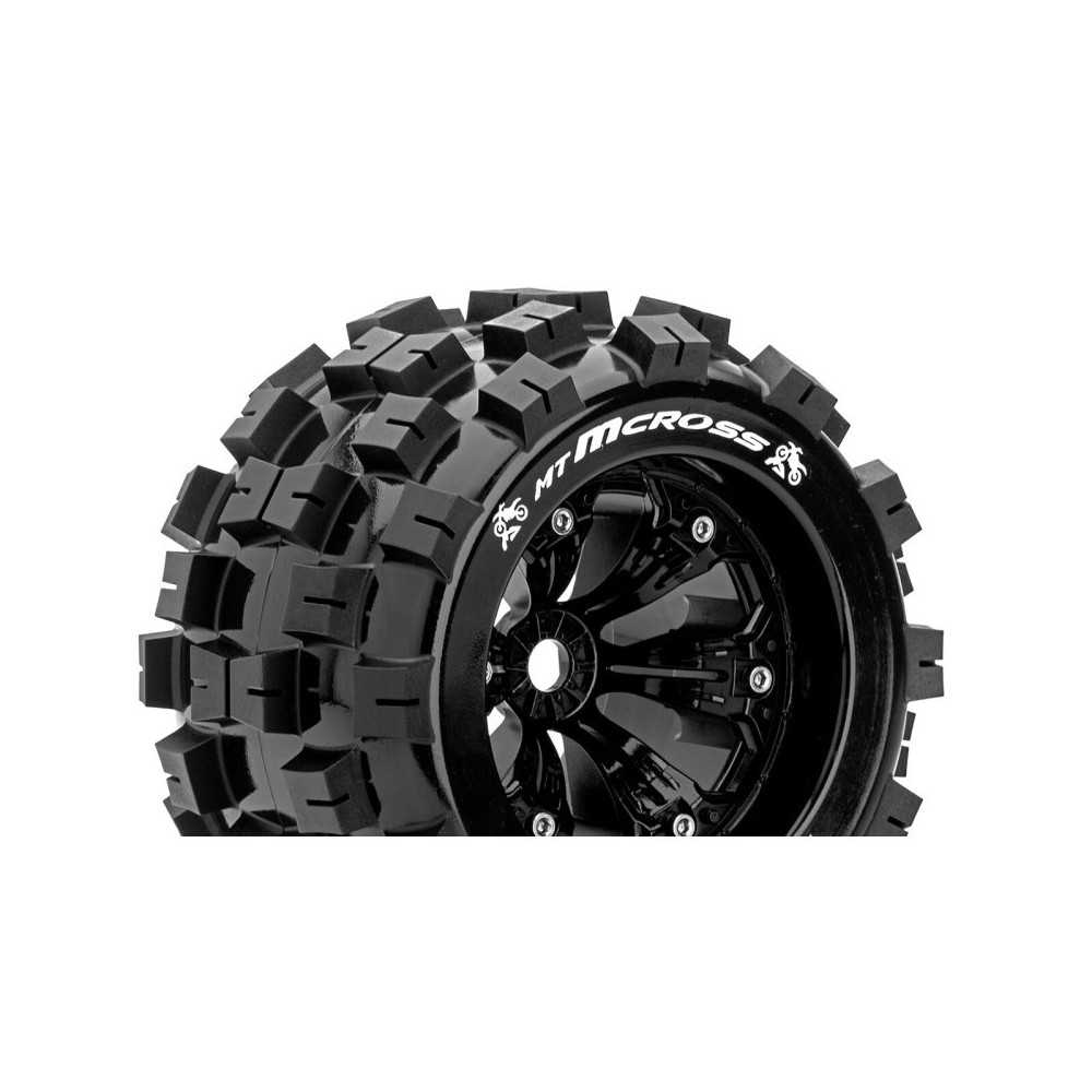 Louise RC MT-MCROSS 1-8 Monster Truck Tire Set Mounted Sport Felgen 3.8 Schwarz 1/2-Offset Hex 17mm LR-T3276BH Louise RC MT-MCROSS 1-8 Monster Truck Tire Set Mounted Sport Felgen 3.8 Schwarz 1/2-Offset Hex 17mm LR-T3276BH