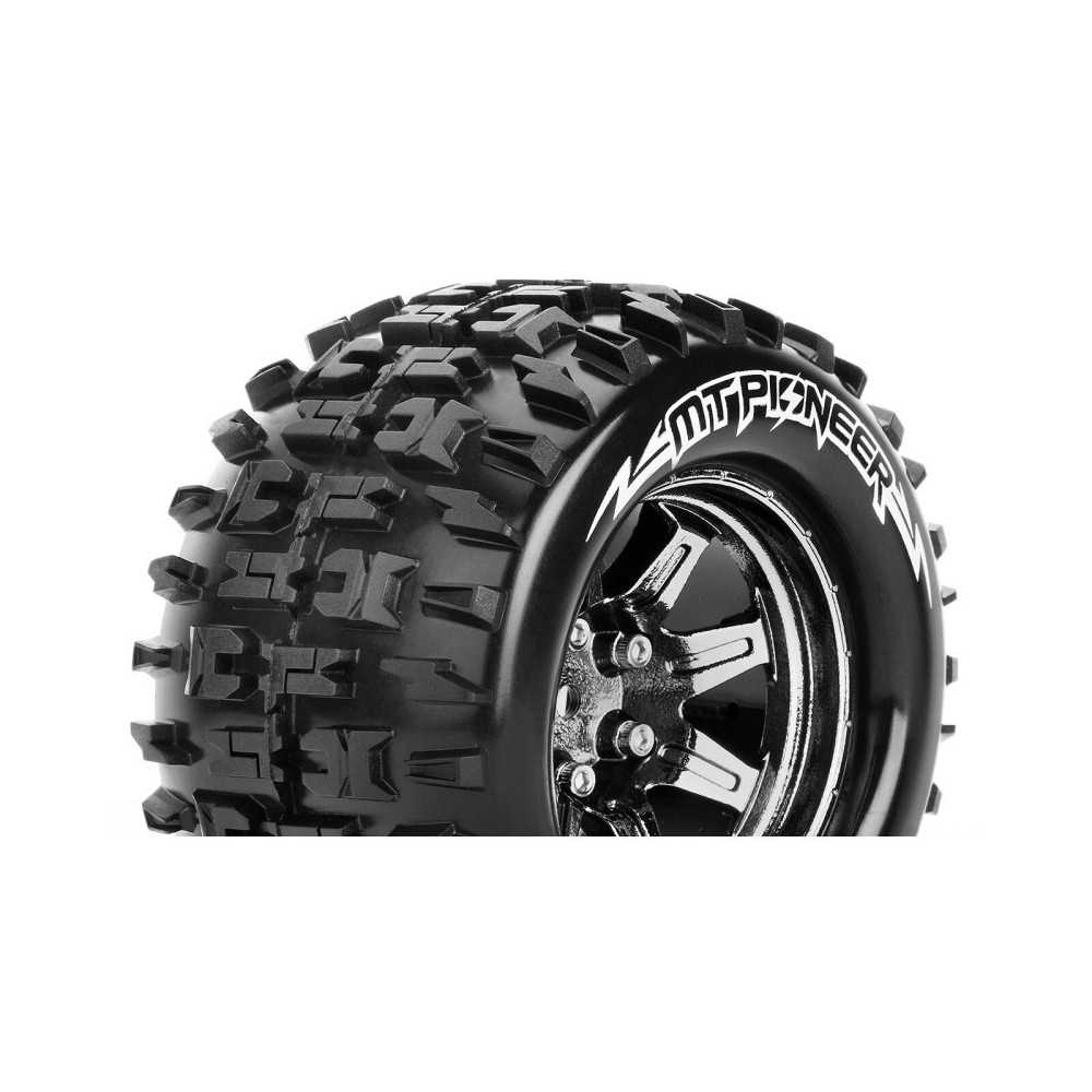 Louise RC MT-PIONEER 1-10 Monster Truck Tire Set Mounted Sport Black Chrome 2.8 Wheels Hex 14mm LR-T3202SBCM Louise RC MT-PIONEER 1-10 Monster Truck Tire Set Mounted Sport Black Chrome 2.8 Wheels Hex 14mm LR-T3202SBCM