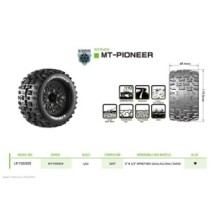 Louise RC MT-PIONEER 1-10 Monster Truck Tire Set Mounted Sport LR-T3202SX
