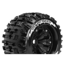 Louise RC MT-PIONEER 1-8 Monster Truck Tire Set Mounted Sport Felgen 3.8 Schwarz 1/2-Offset Hex 17mm LR-T3218BH