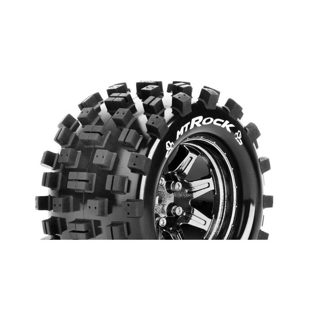 Louise RC MT-ROCK 1-10 Monster Truck Tire Set Mounted Sport Black Chrome 2.8 Wheels Hex 14mm LR-T3275SBCM Louise RC MT-ROCK 1-10 Monster Truck Tire Set Mounted Sport Black Chrome 2.8 Wheels Hex 14mm LR-T3275SBCM