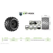 Louise RC MT-ROCK 1-10 Monster Truck Tire Set Mounted Sport LR-T3275SX