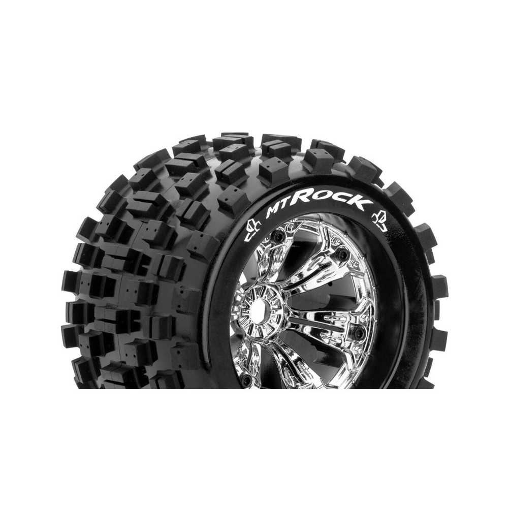 Louise RC MT-ROCK 1-8 Monster Truck Tire Set Mounted Sport Felgen 3.8 Chrom 1/2-Offset Hex 17mm LR-T3277CH Louise RC MT-ROCK 1-8 Monster Truck Tire Set Mounted Sport Felgen 3.8 Chrom 1/2-Offset Hex 17mm LR-T3277CH
