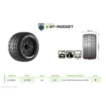 Louise RC MT-ROCKET 1-10 Monster Truck Tire Set Mounted Sport LR-T3201SX