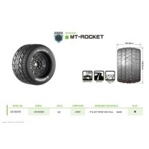 Louise RC MT-ROCKET 1-8 Monster Truck Tire Set Mounted Sport LR-T3217X