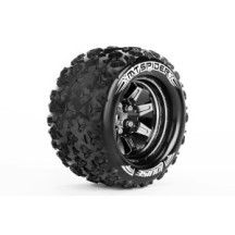 Neumáticos MT-Spider 1/10 cromo negro hex 14 mm Louise RC