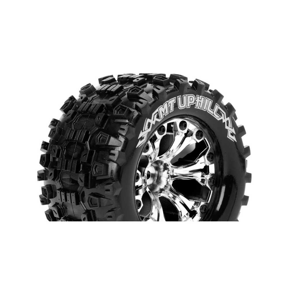 Louise RC MT-UPHILL 1-10 Monster Truck Tire Set Mounted Sport Chrome 2.8 Wheels 1/2-Offset Hex 12mm LR-T3204SCH Louise RC MT-UPHILL 1-10 Monster Truck Tire Set Mounted Sport Chrome 2.8 Wheels 1/2-Offset Hex 12mm LR-T3204SCH