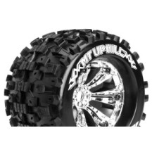 Louise RC MT-UPHILL 1-8 Monster Truck Tire Set Mounted Sport Felgen 3.8 Chrom 1/2-Offset Hex 17mm LR-T3219CH