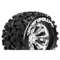 Louise RC MT-UPHILL 1-8 Monster Truck Tire Set Mounted Sport Felgen 3.8 Chrom 1/2-Offset Hex 17mm LR-T3219CH