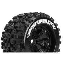 Louise RC MT-UPHILL 1-8 Monster Truck Tire Set Mounted Sport Felgen 3.8 Schwarz 0-Offset Hex 17mm LR-T3219B