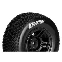 Louise RC SC-GROOVE 1-10 Short Course Tire Set Mounted Soft Black Wheels Losi TEN-SCTE 4X4 LR-T3146SBLA