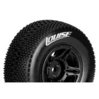 Louise RC SC-GROOVE 1-10 Short Course Tire Set Mounted Soft Black Wheels Losi TEN-SCTE 4X4 LR-T3146SBLA