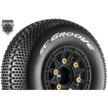 Louise RC SC-GROOVE 1-10 Short Course Tire Set Mounted Soft Black Wheels Removable 1 LR-T3146SB