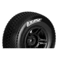 Louise RC SC-GROOVE 1-10 Short Course Tire Set Mounted Super Soft Black Wheels Hex 12mm LR-T3146VBTF