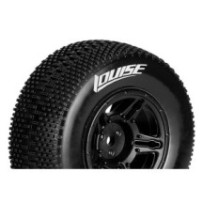 Louise RC SC-GROOVE 1-10 Short Course Tire Set Mounted Super Soft Black Wheels Hex 12mm LR-T3146VBTR