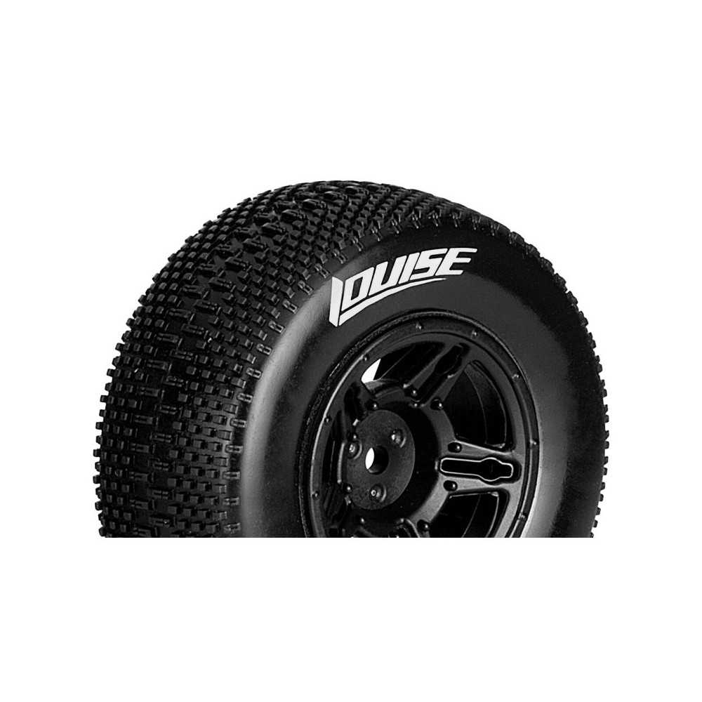 Louise RC SC-GROOVE 1-10 Short Course Tire Set Mounted Super Soft Black Wheels Hex 12mm LR-T3146VBTR