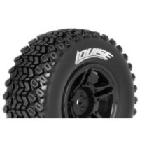 Louise RC SC-HUMMER 1-10 Short Course Tire Set Mounted Soft Black Wheels Hex 12mm SLASH 2WD Front LR-T3224SBTF