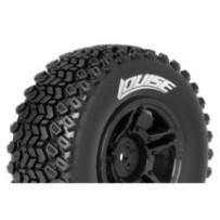 Louise RC SC-HUMMER 1-10 Short Course Tire Set Mounted Soft Black Wheels Hex 12mm LR-T3224SBTR