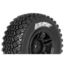 Louise RC SC-HUMMER 1-10 Short Course Tire Set Mounted Soft Black Wheels Hex 17mm LR-T3224SBM