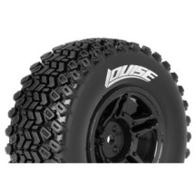 Louise RC SC-HUMMER 1-10 Short Course Tire Set Mounted Soft Black Wheels Losi TEN-SCTE 4X4 LR-T3224SBLA
