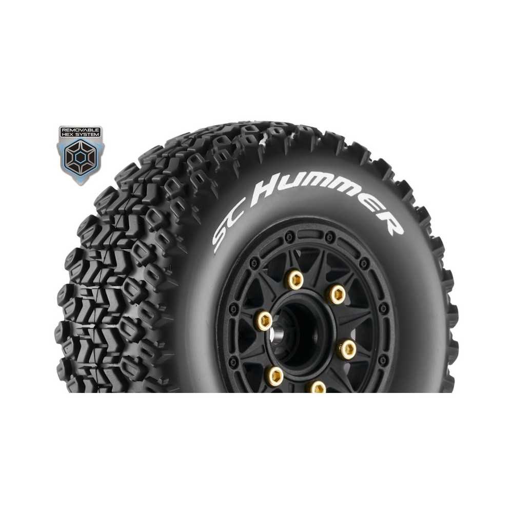 Louise RC SC-HUMMER 1-10 Short Course Tire Set Mounted Soft Black Wheels Removable 1 LR-T3224SB Louise RC SC-HUMMER 1-10 Short Course Tire Set Mounted Soft Black Wheels Removable 1 LR-T3224SB