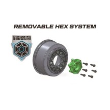Louise RC SC-HUMMER 1-10 Short Course Tire Set Mounted Soft Black Wheels Removable 1 LR-T3224SB
