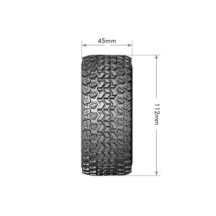 Louise RC SC-HUMMER 1-10 Short Course Tire Set Mounted Soft Black Wheels Removable 1 LR-T3224SB