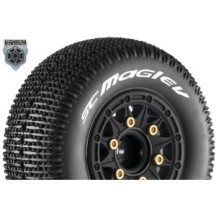Louise RC SC-MAGLEV 1-10 Short Course Tire Set Mounted Soft Black Wheels Removable 1 LR-T3145SB