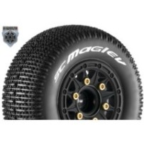 Louise RC SC-MAGLEV 1-10 Short Course Tire Set Mounted Soft Black Wheels Removable 1 LR-T3145SB