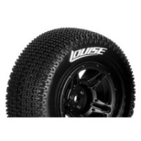Louise RC SC-MAGLEV 1-10 Short Course Tire Set Mounted Super Soft Black Wheels Losi TEN-SCTE 4X4 LR-T3145VBLA