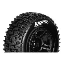 Louise RC SC-PIONEER 1-10 Short Course Tire Set Mounted Soft Black Wheels Hex 12mm SLASH 2WD Front LR-T3148SBTF