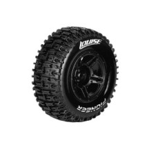Louise RC SC-PIONEER 1-10 Short Course Tire Set Mounted Soft Black Wheels Hex 12mm LR-T3148SBTR