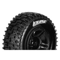 Louise RC SC-PIONEER 1-10 Short Course Tire Set Mounted Soft Black Wheels Hex 17mm LR-T3148SBM