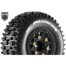 Louise RC SC-PIONEER 1-10 Short Course Tire Set Mounted Soft Black Wheels Removable 1 LR-T3148SB
