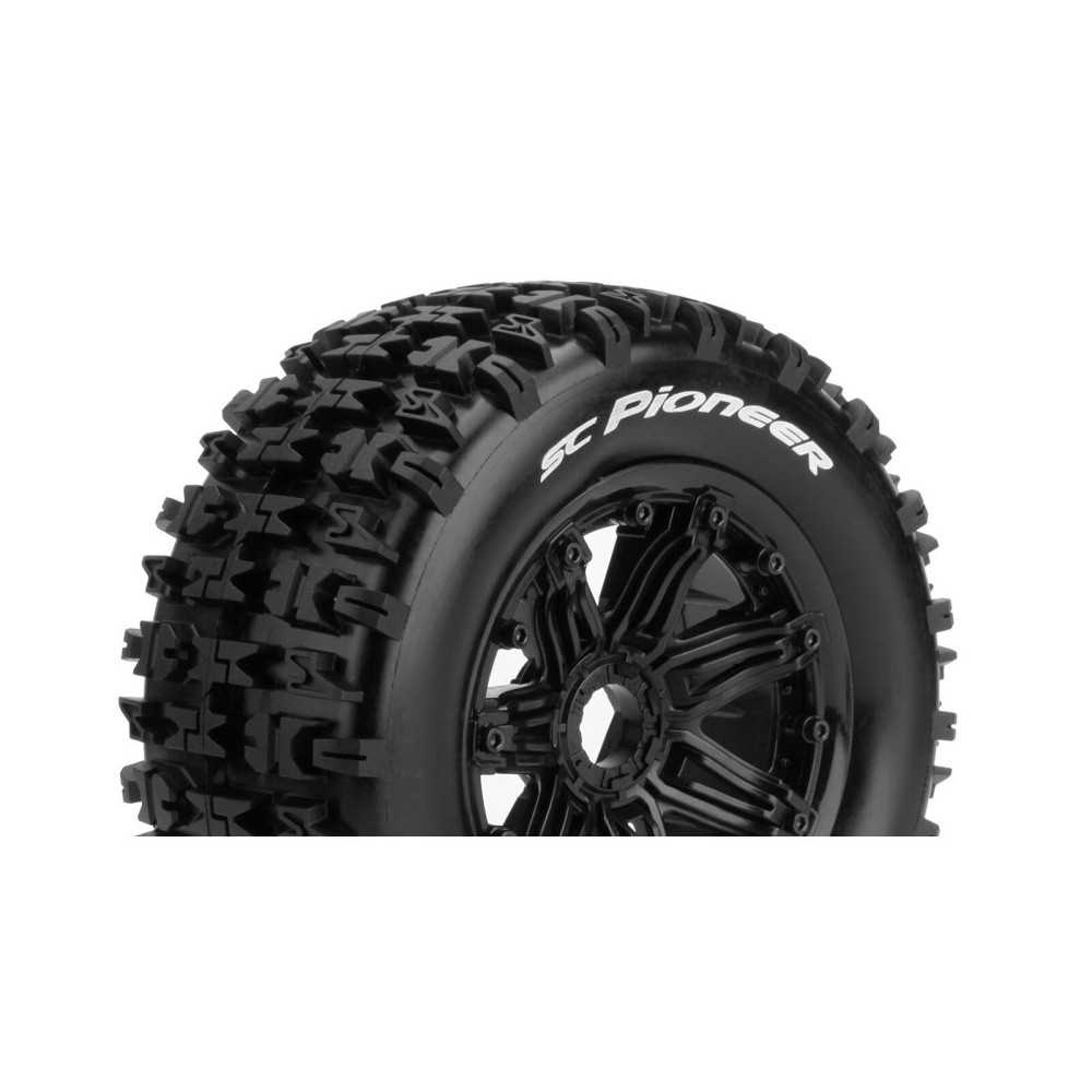 Louise RC SC-PIONEER 1-5 Short Course Truck Tire Set Mounted Sport Black Bead-Lock Wheels Hex 24mm LR-T3292B Louise RC SC-PIONEER 1-5 Short Course Truck Tire Set Mounted Sport Black Bead-Lock Wheels Hex 24mm LR-T3292B