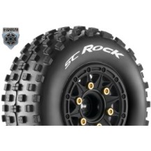 Louise RC SC-ROCK 1-10 Short Course Tire Set Mounted Soft Black Wheels 1 LR-T3229SB