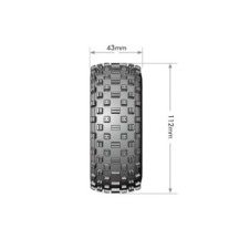 Louise RC SC-ROCK 1-10 Short Course Tire Set Mounted Soft Black Wheels 1 LR-T3229SB