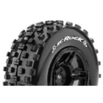 Louise RC SC-ROCK 1-10 Short Course Tire Set Mounted Soft Black Wheels Asso SC10 4X4 LR-T3229SBAA