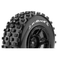 Louise RC SC-ROCK 1-10 Short Course Tire Set Mounted Soft Black Wheels Hex 12mm SLASH 2WD Front LR-T3229SBTF