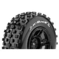 Louise RC SC-ROCK 1-10 Short Course Tire Set Mounted Soft Black Wheels Hex 12mm LR-T3229SBTR