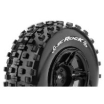 Louise RC SC-ROCK 1-10 Short Course Tire Set Mounted Soft Black Wheels Hex 17mm LR-T3229SBM