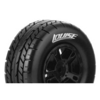 Louise RC SC-ROCKET 1-10 Short Course Tire Set Mounted Soft Black Wheels Hex 17mm LR-T3154SBM